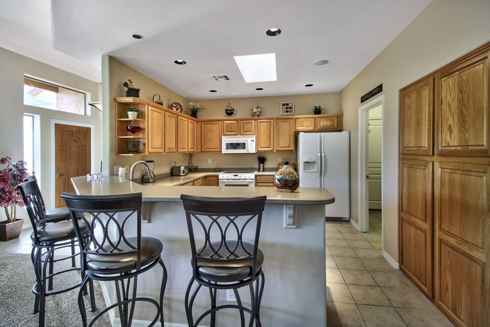 Kitchen Has Large Breakfast Bar