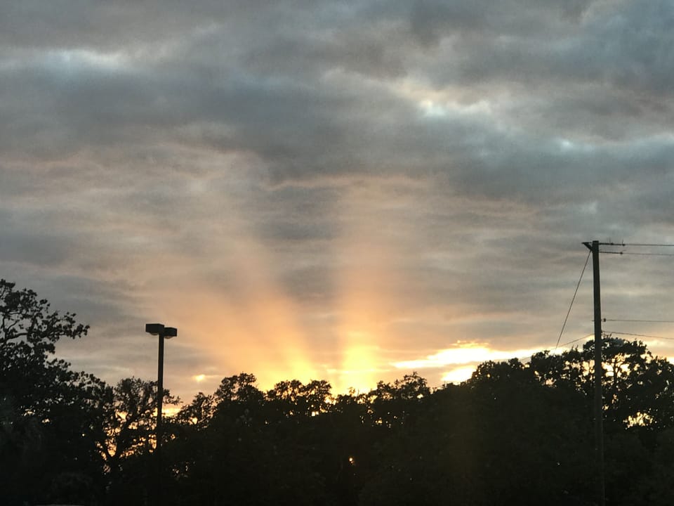 SUNSET ON BACK DECK!