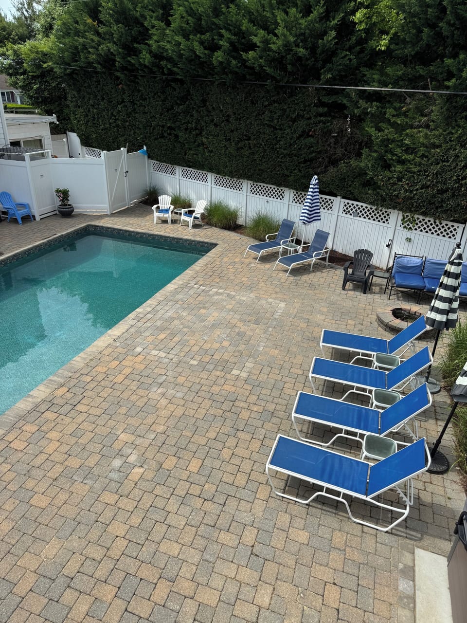 Pool deck and fire pit