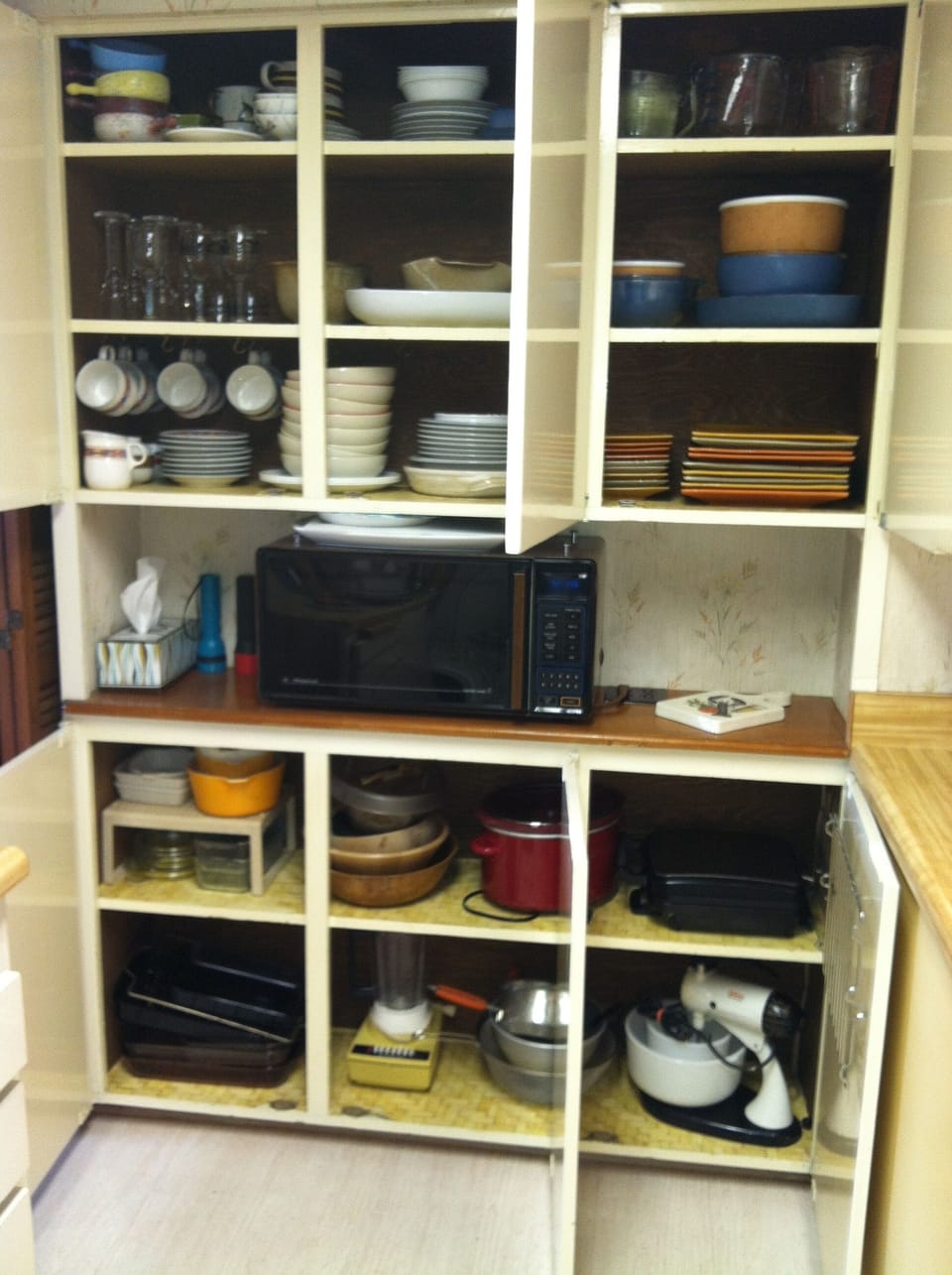 Fully stocked kitchen