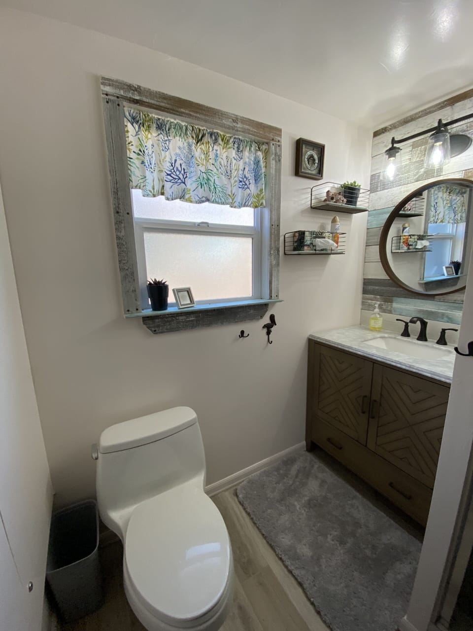 newly remodeled bathroom and shower