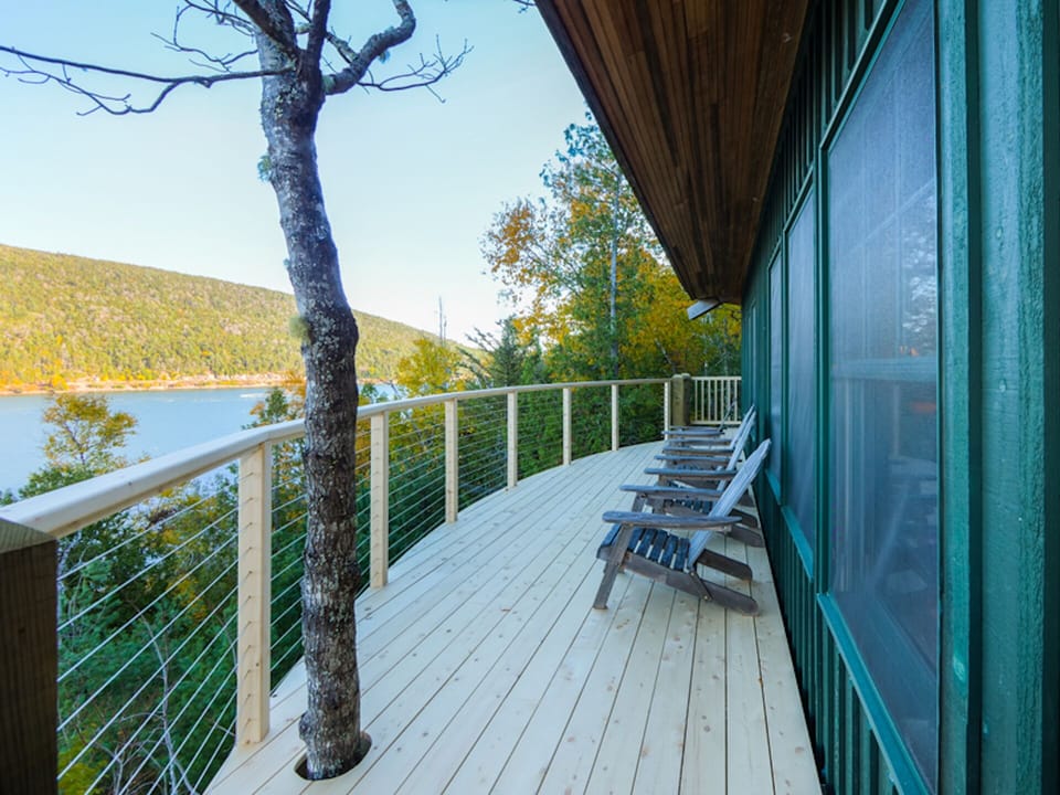 Expansive deck overlooking beautiful Somes Sound