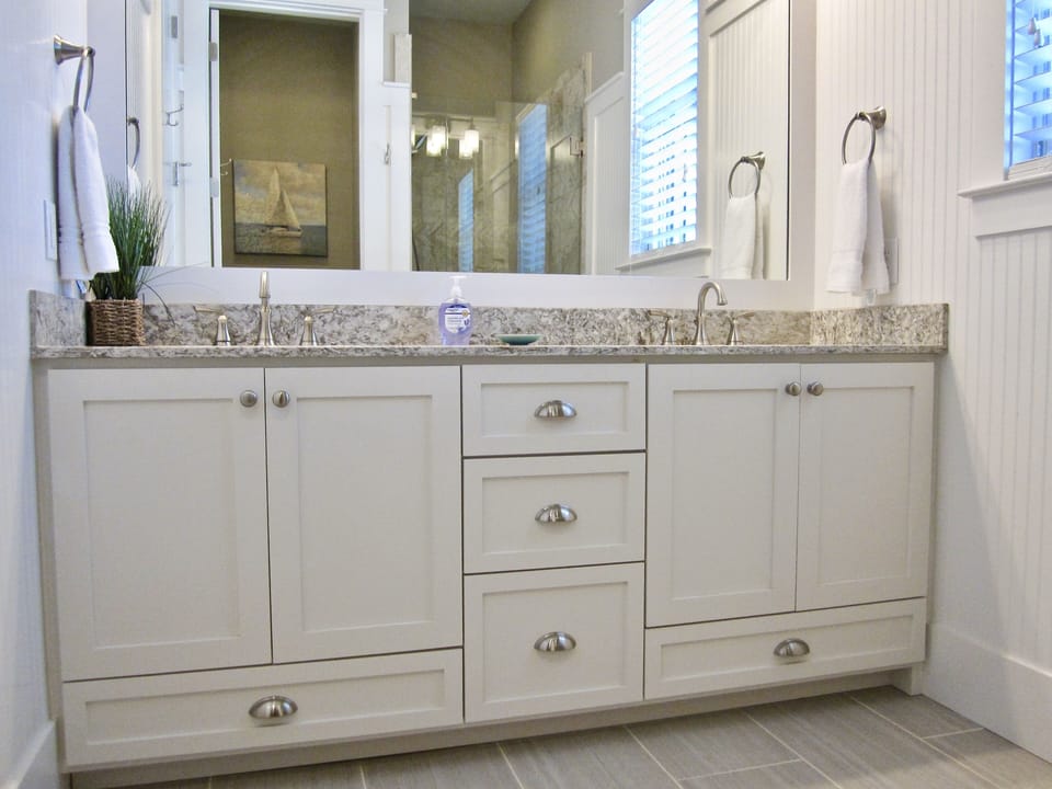 Main floor private master bathroom