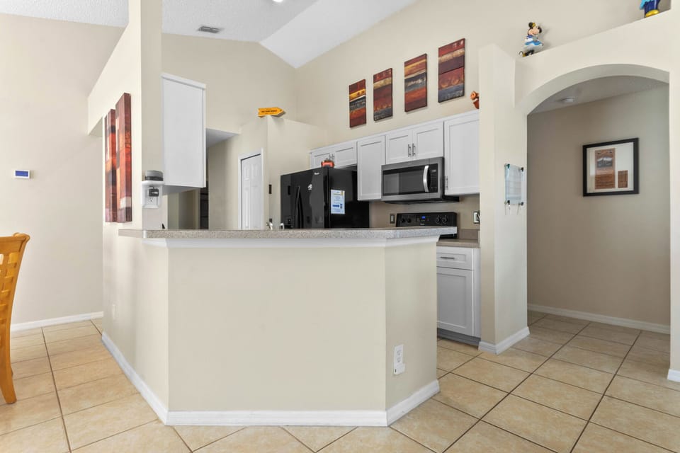 open plan kitchen area
