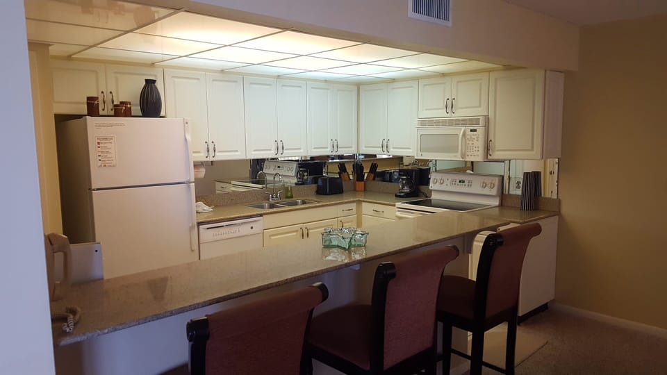 The kitchen has up-to-date appliances and everything a beach cook would need!
