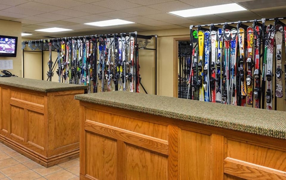 Ski valet storage.
