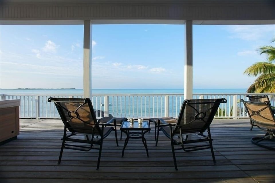 Abaco Palms' main deck - a great place to start your day!
