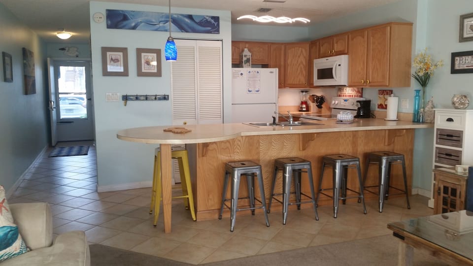 Seating for Six (Two Additional Stools Tucked Under Bar)