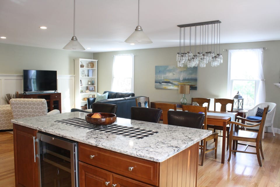 View of dining / family room from the kitchen