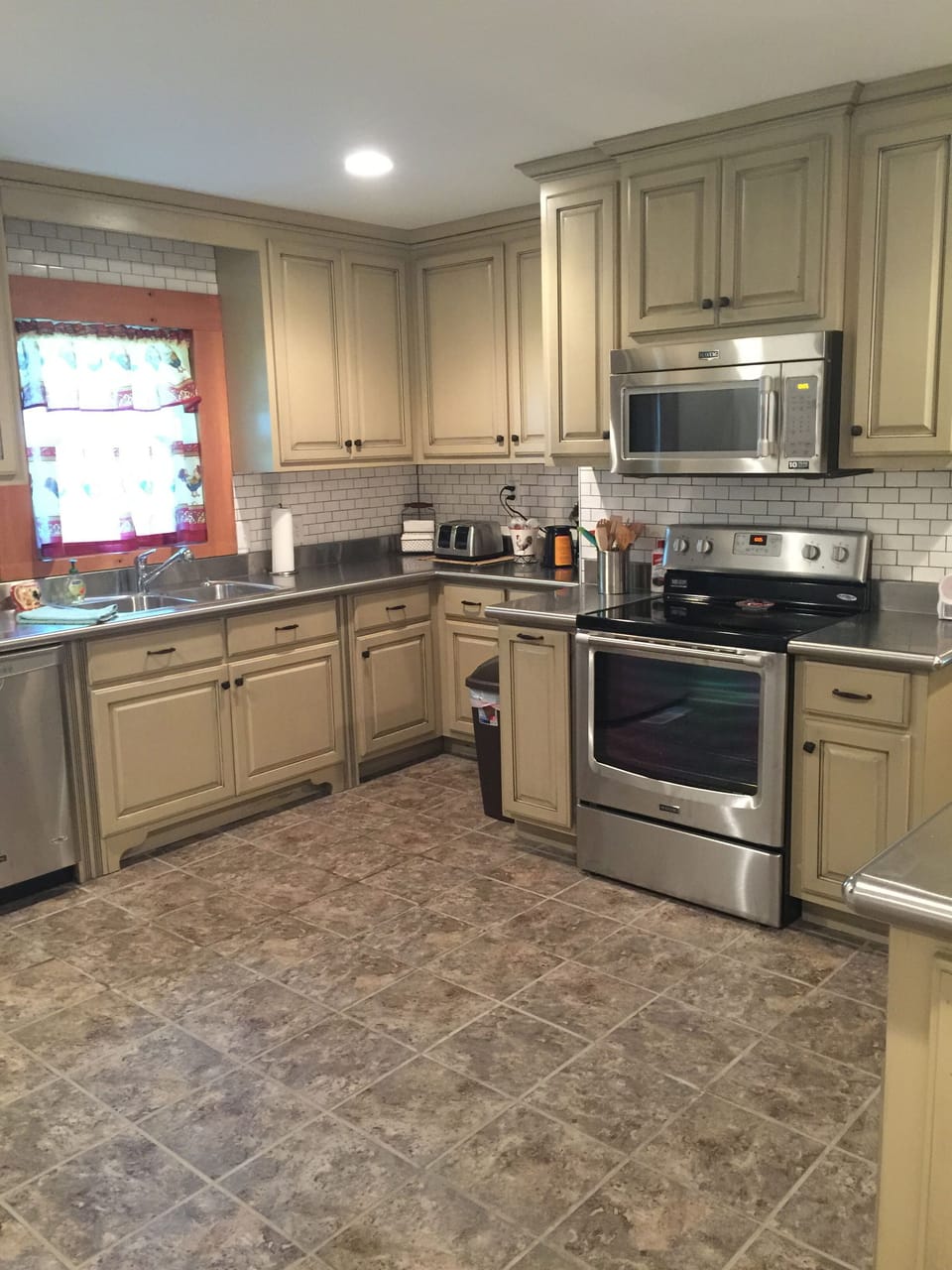 Kitchen is fully equipped and ready. Give us a list and we’ll do your shopping.