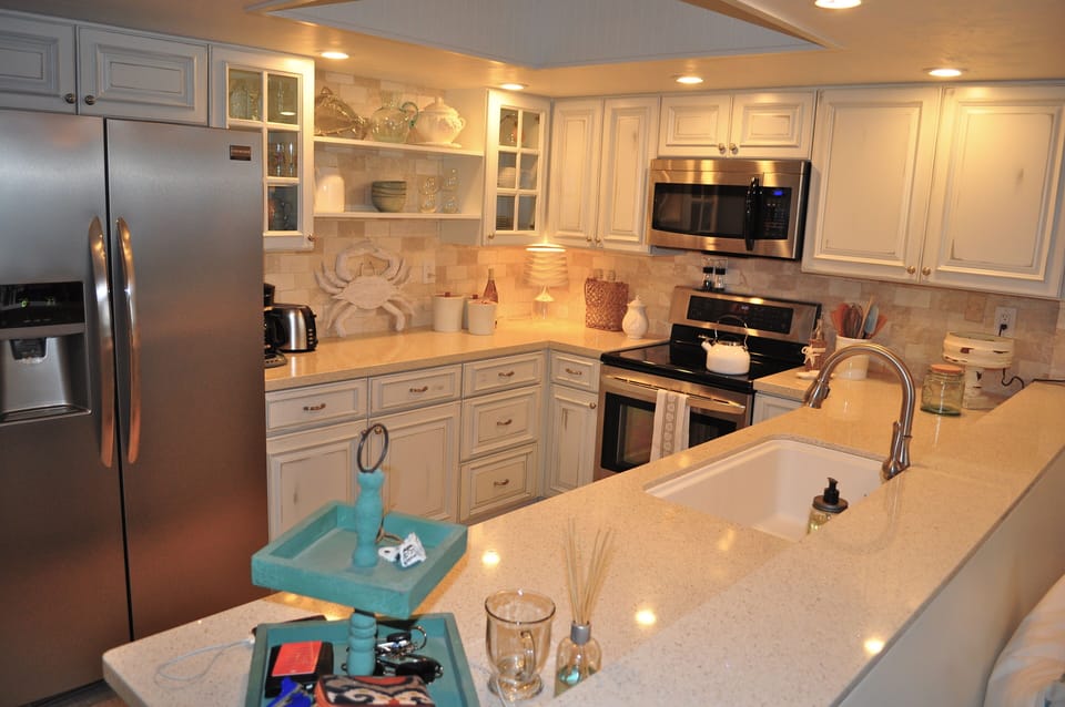 All brand new stainless steel appliances.
