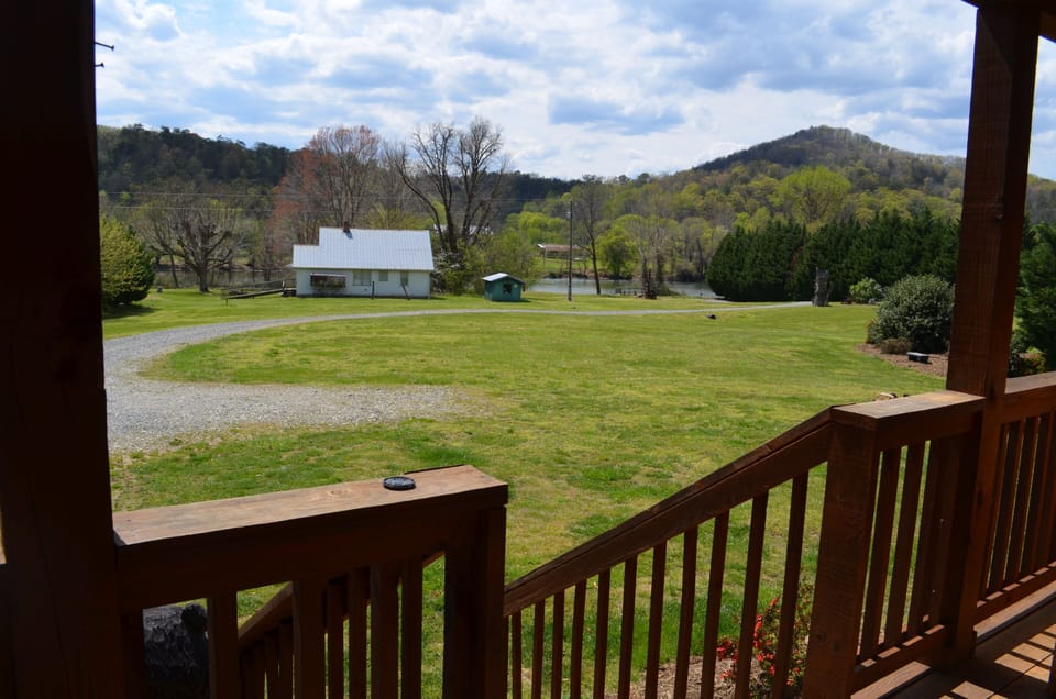 View of the River from the front porch. 