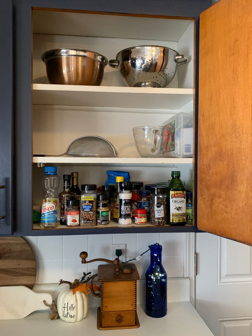 Kitchen is well stocked with basic spices and even some condiments in fridge.