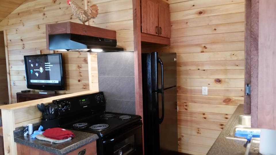 The stove is kind of the center of the great room, so you can cook & entertain