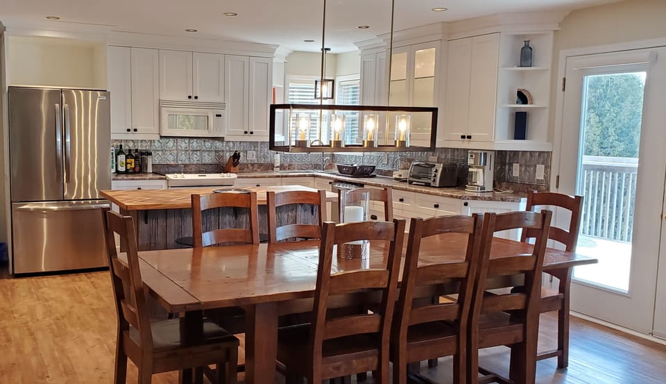 Bright, open concept kitchen.