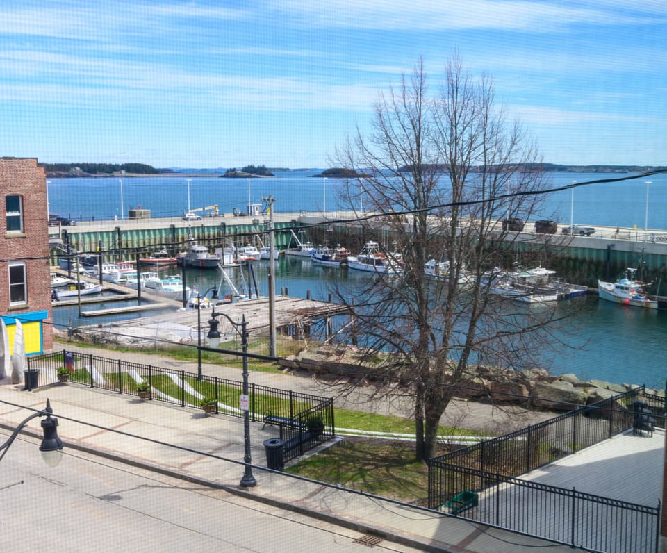 View of working waterfront from loft