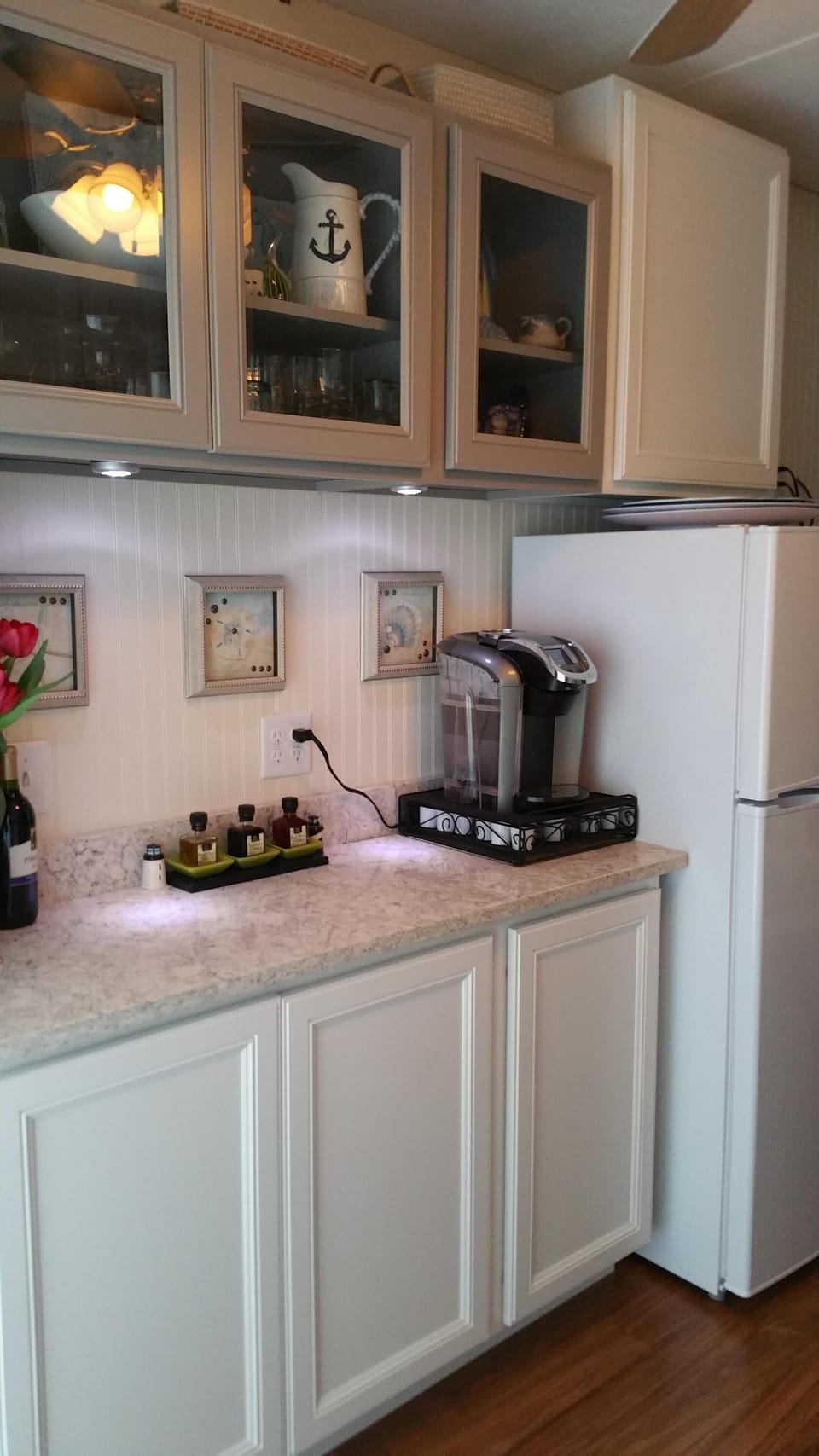 Full kitchen, plenty of counter and storage and cooking prep.  
