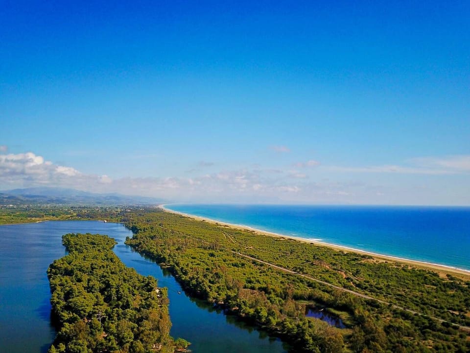 Beautiful Kaiafas lake and Zacharo beach