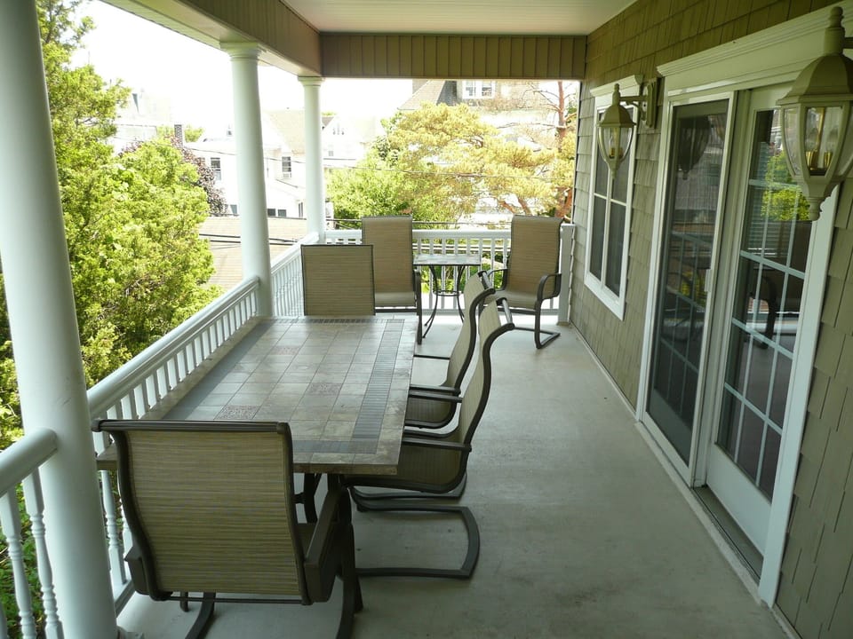 Private porch setting overlooking the park, just birds and quiet.
