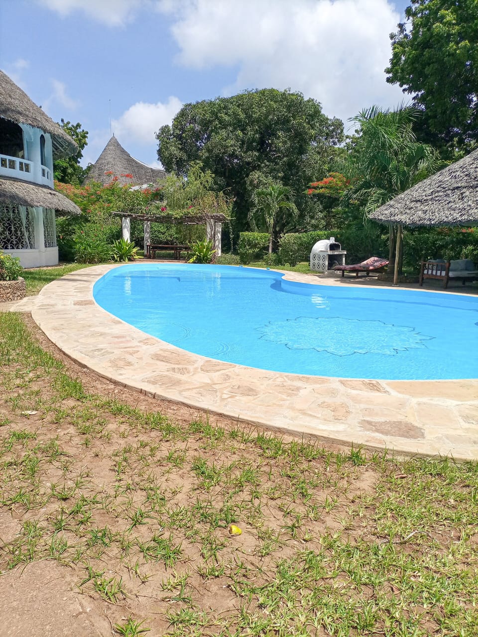 pool view from the bungalows