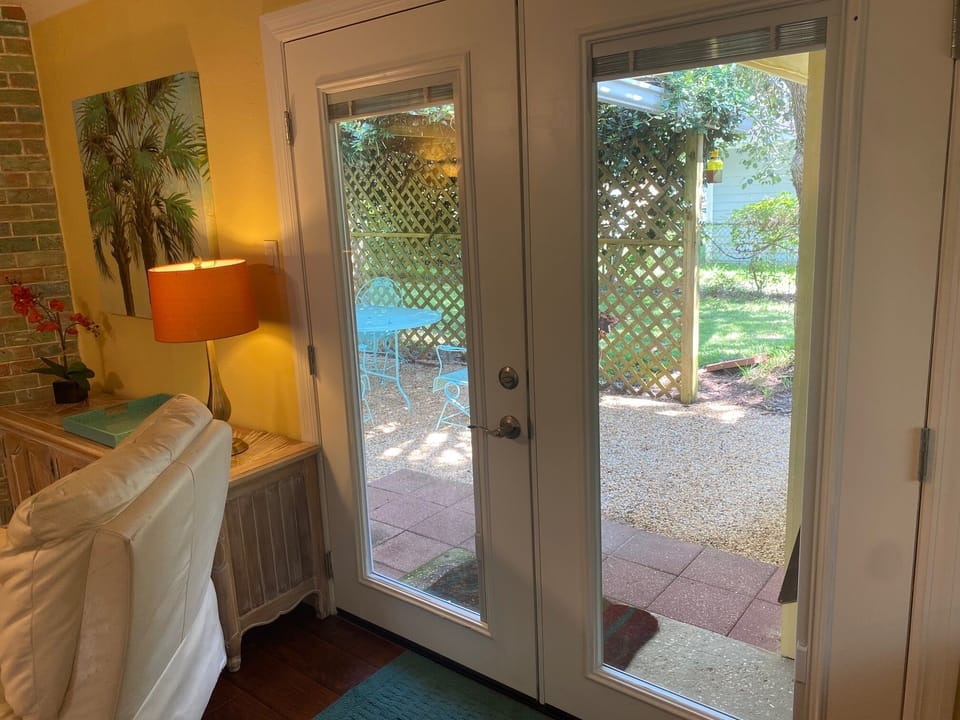 French doors to the patio