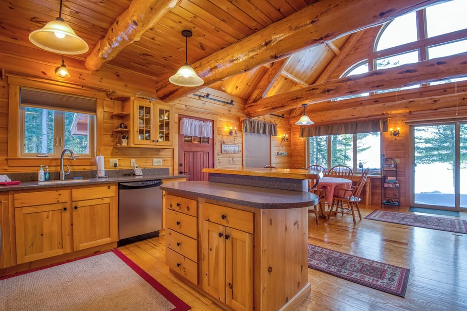 Kitchen with View of Dining Table