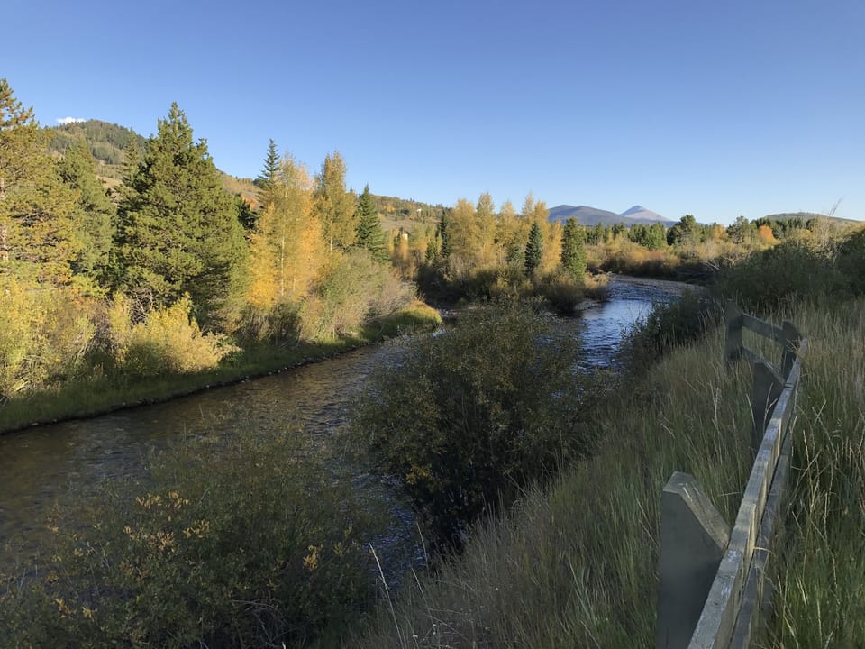 Blue River - 1 block from front steps