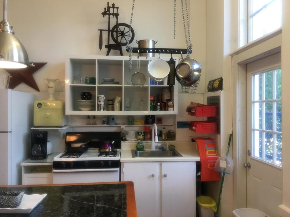 classroom 2 kitchen & backdoor 