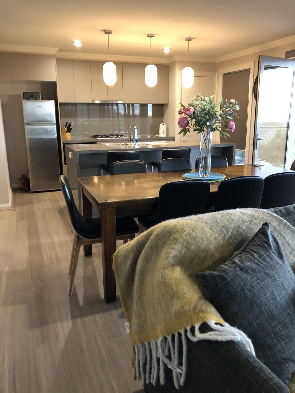 Main living area through to dining and kitchen