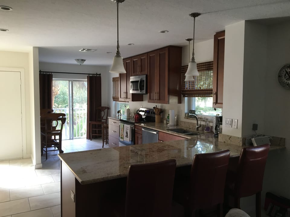 Kitchen bar with stools