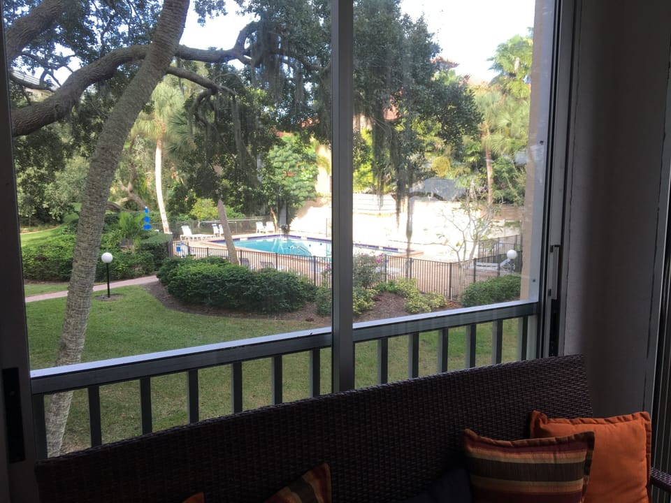 View of the pool from our lanai