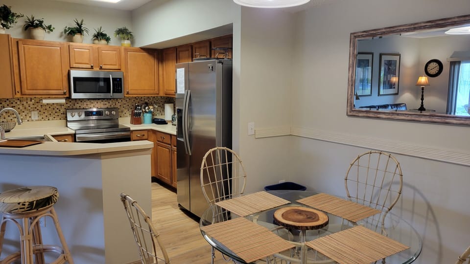 The dining room for four people