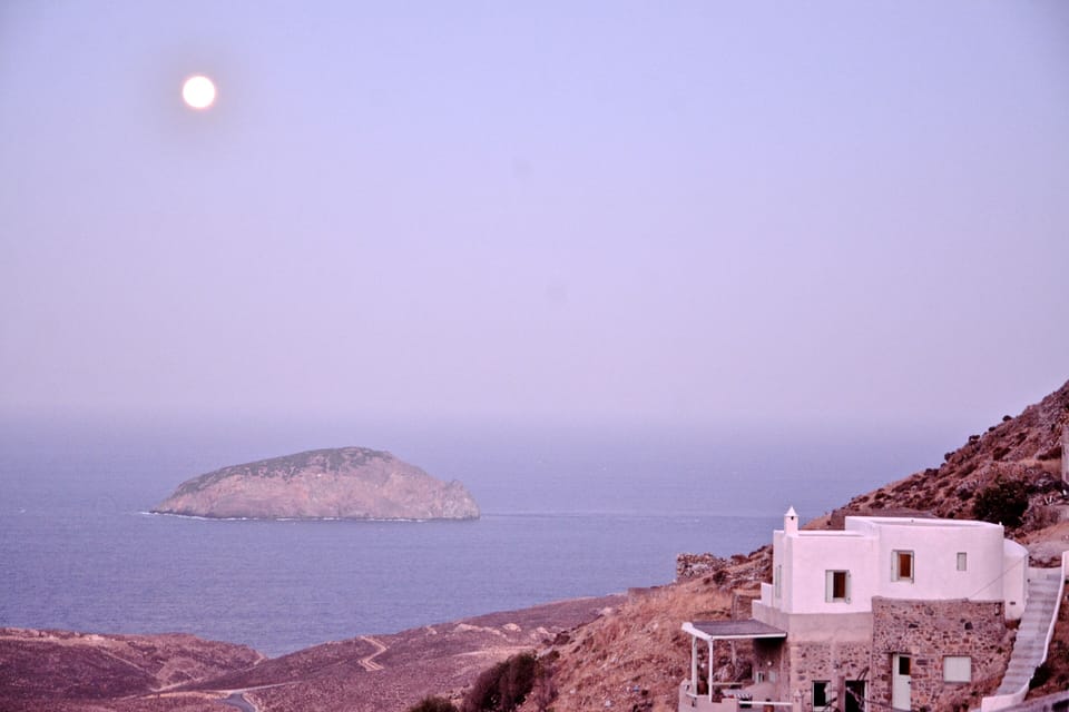 The view of the villa with the outstanding view of the sea