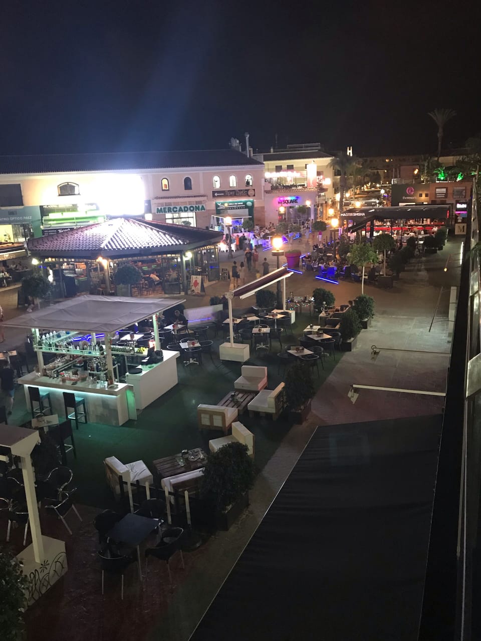 Overlooking the heart of the complex