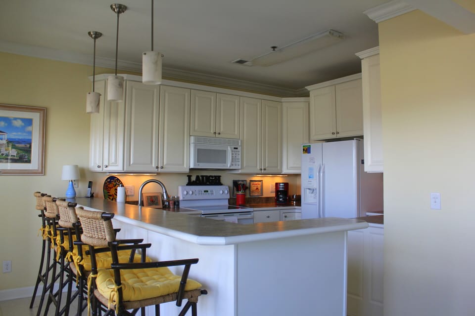 Kitchen is well equipped.  From crockpot to coffee maker, you can find it here.
