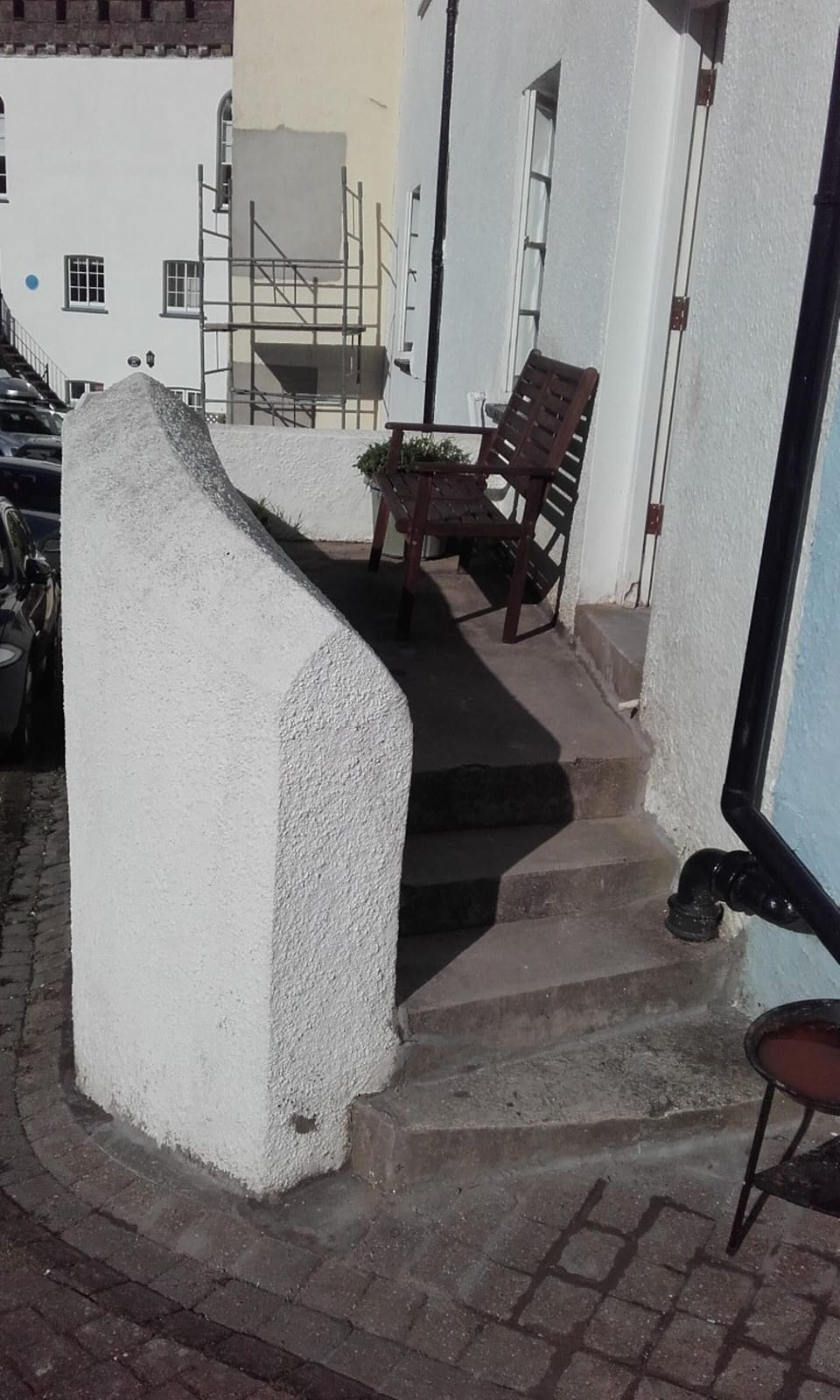 Small west facing patio