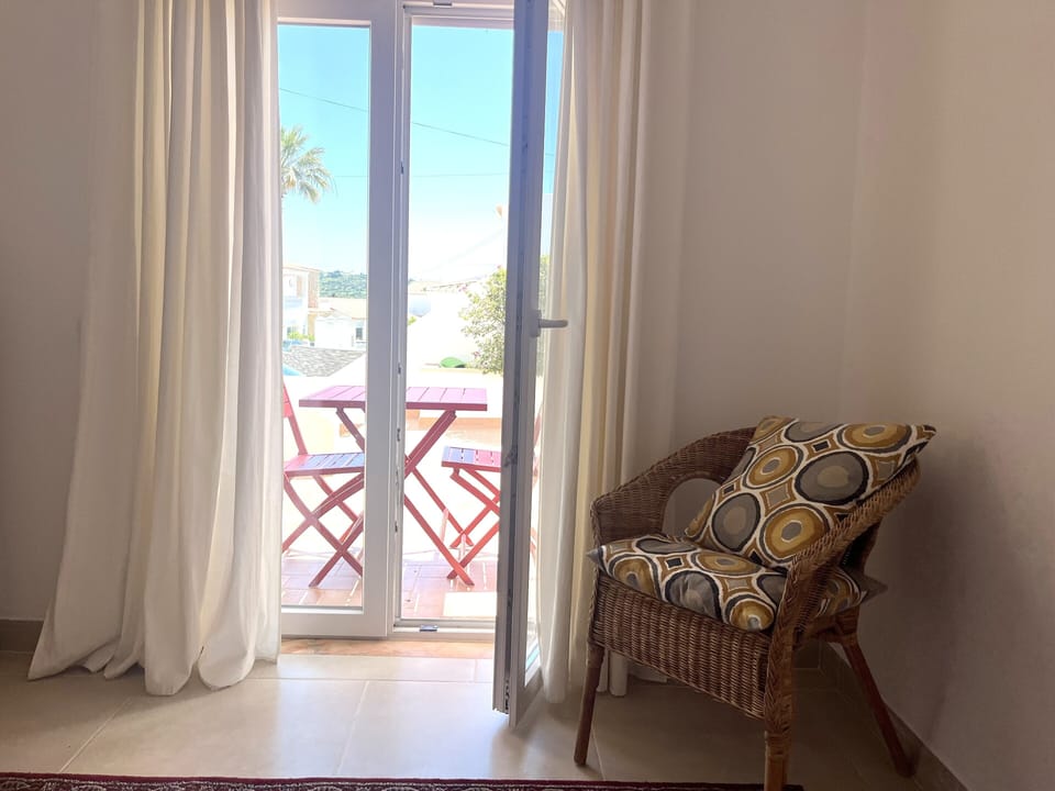 Bedroom 4, double bed, french windows to terrace