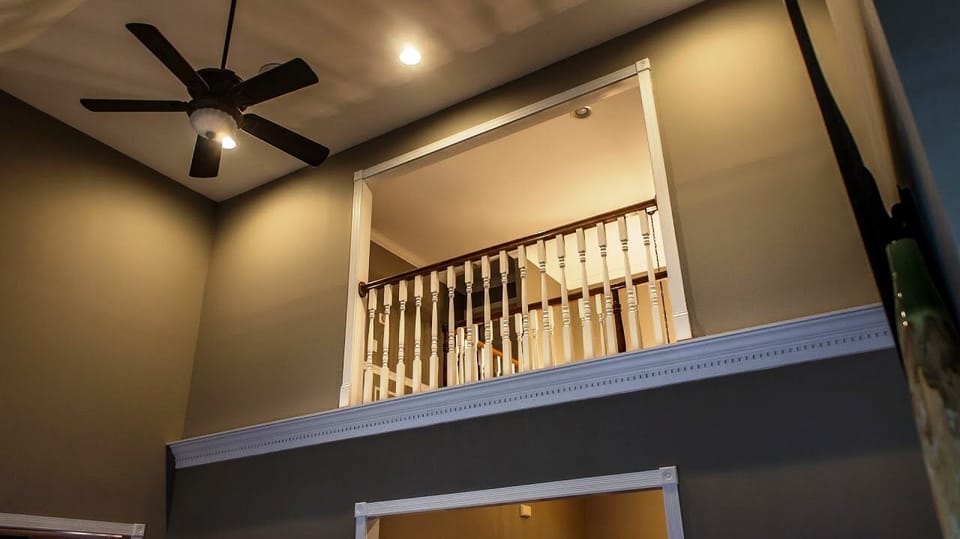 Upper Level Walkway overlooking Living Room