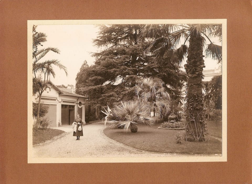 In garden from the 1900s