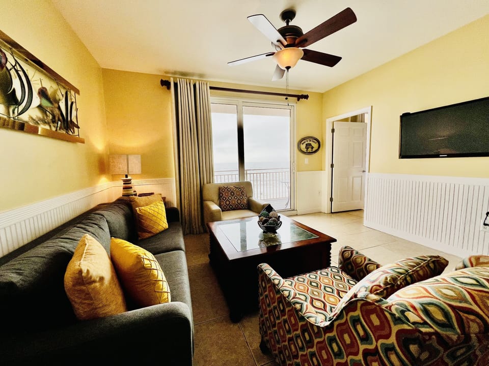 Living room with 52 inch TV