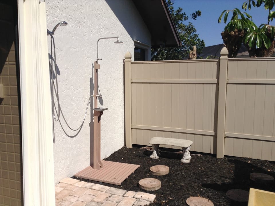 Private Outdoor Teak Shower