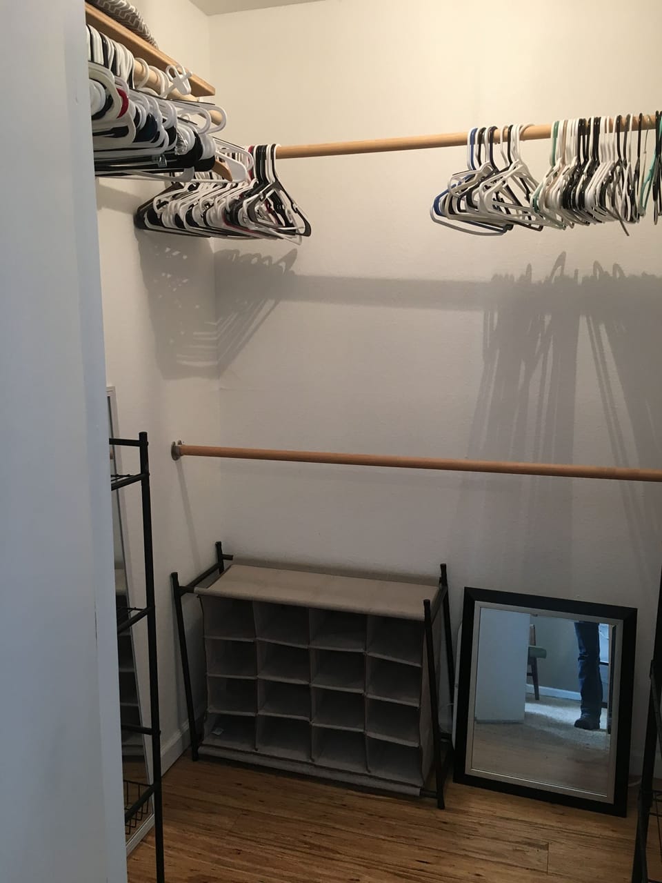 Huge closet in the master bedroom is great for longer stays.