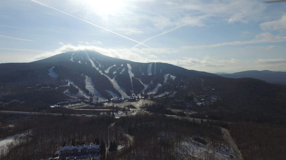 Pico/Killington from 400 feet above our house. TopViewImages