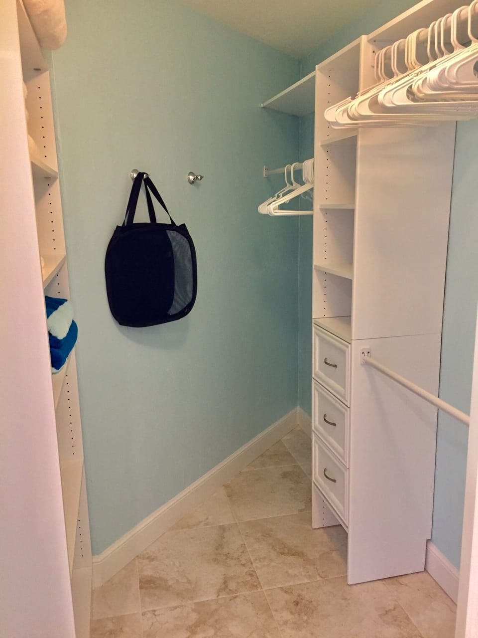 Walk in master closet