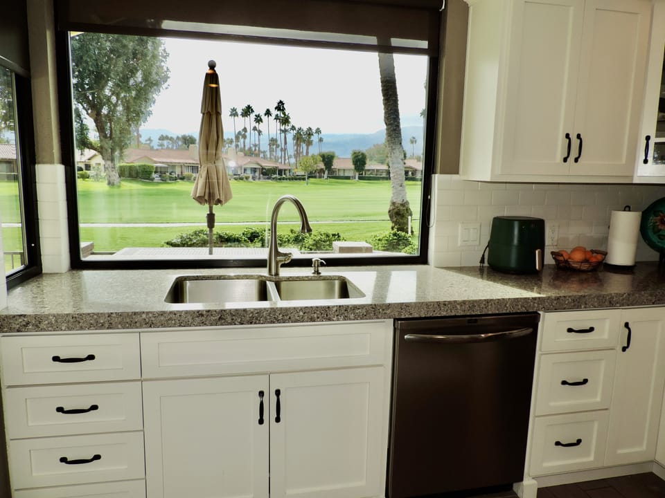 Enjoy the view from the kitchen window.