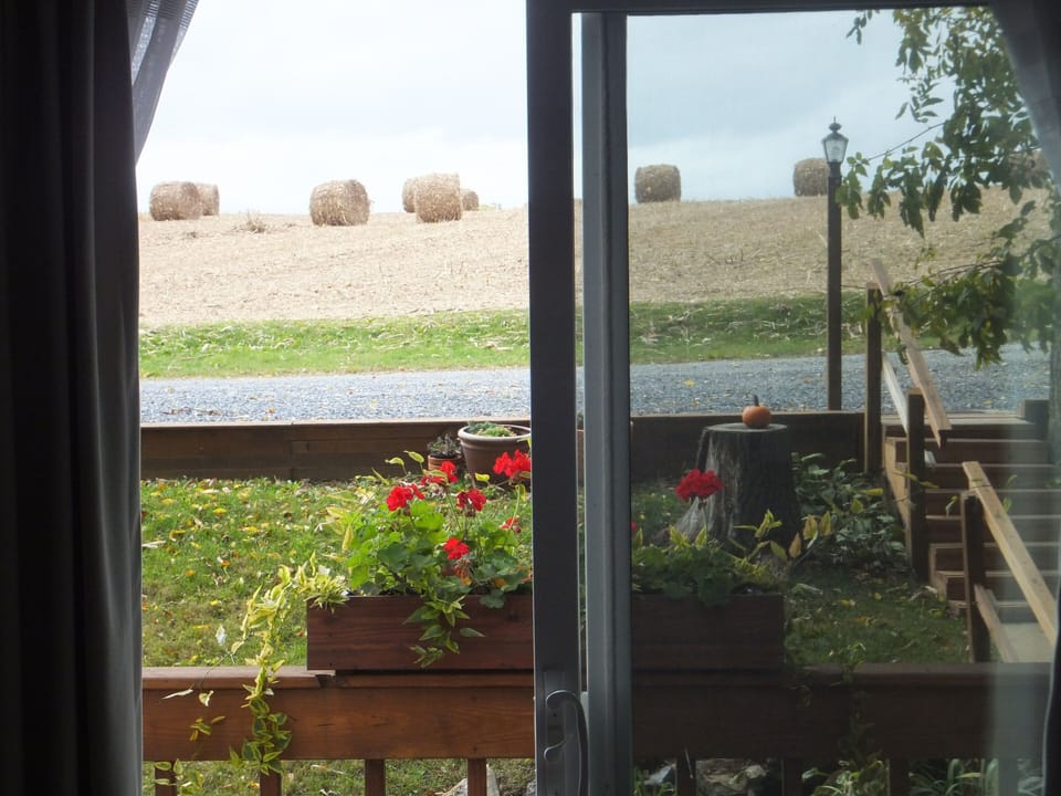 View of Amish countryside from the master bedroom