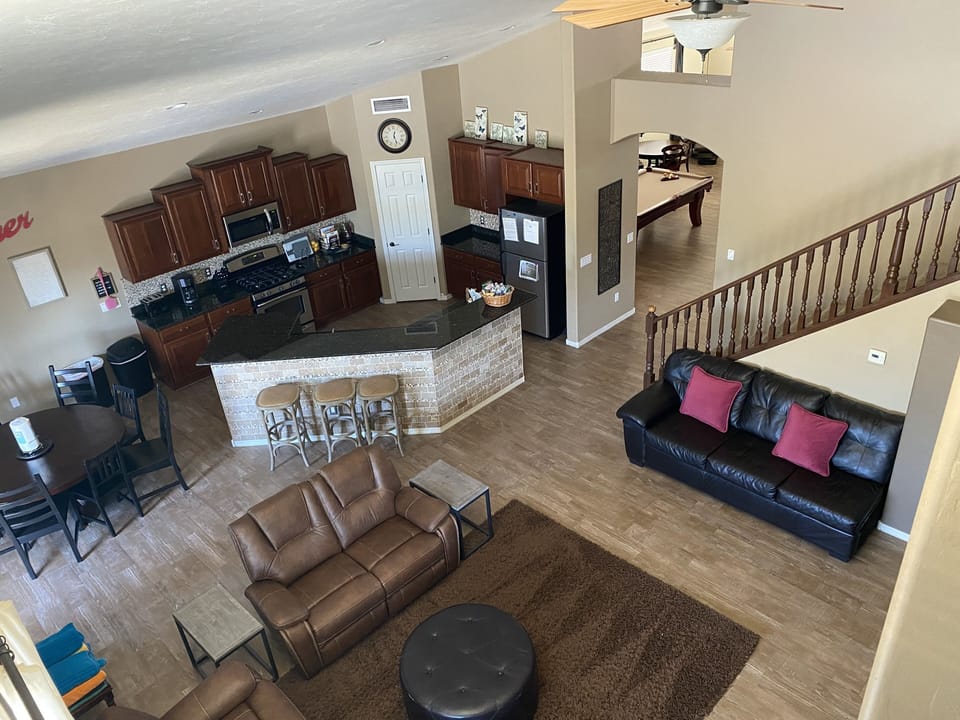 A view from up the upstairs loft.