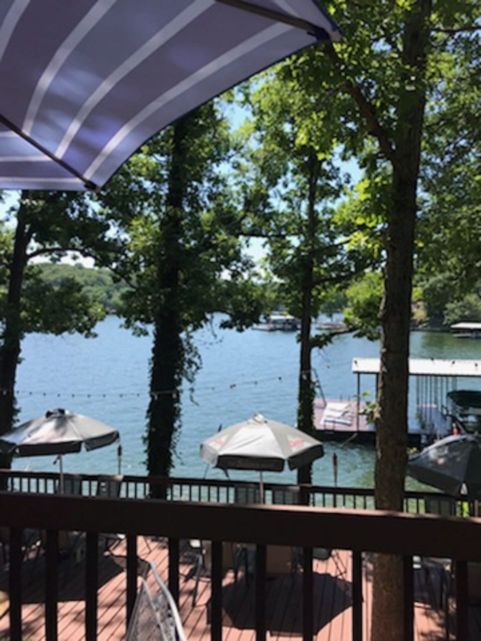 Upper deck view of lake