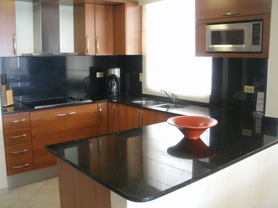 Kitchen which opens to the living-dinning area. 