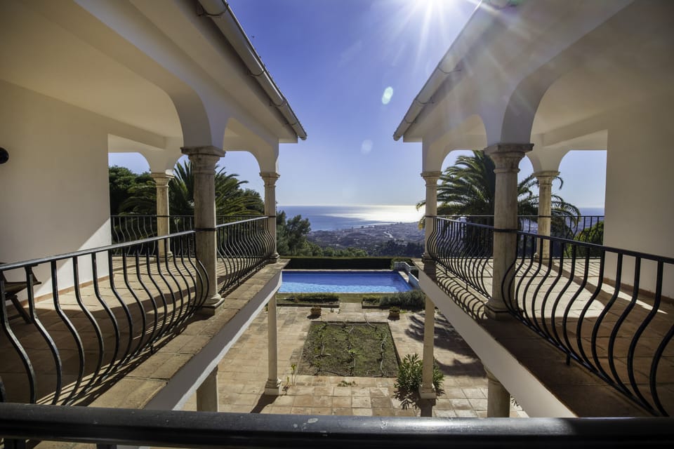 View from upstairs balcony